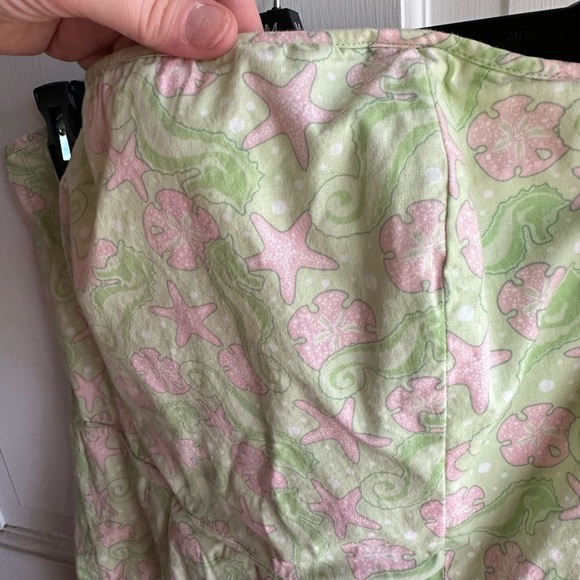 Vineyard Vines Size 12 Pink & Green Shell Beach Shift Dress - Picture 5 of 7